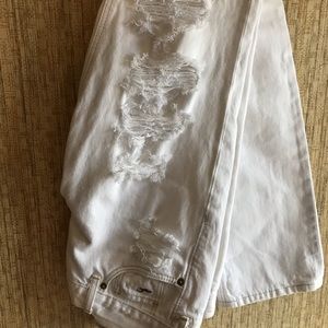 3R Hollister White Jeans distressed